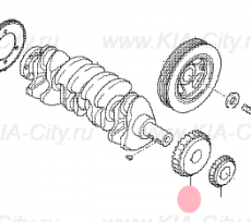 Шестерня коленвала большая 2.4 Kia Optima IV