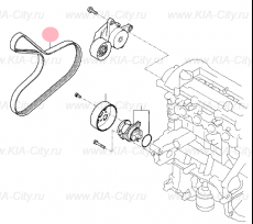 Ремень приводной 1.2 95см Kia Picanto III