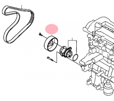 Шкив помпы Kia Picanto II