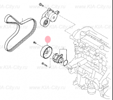 Шкив помпы 1.2 Kia Picanto III