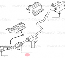 Глушитель центральный Kia Picanto III