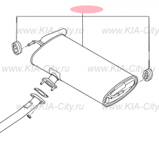 Глушитель задний Kia Sportage IV