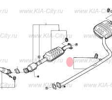 Глушитель задний Kia Optima IV