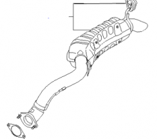 Прокладка выхлопной трубы задняя Kia Mohave