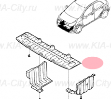 Защита двигателя нижняя Kia Picanto III