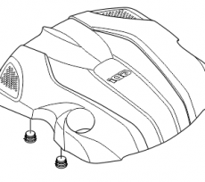 Крышка двигателя Kia Quoris