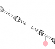 Вал приводной передний левый Kia Mohave