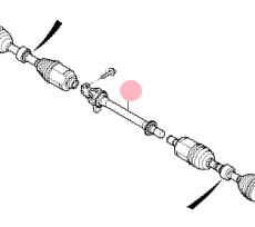Вал приводной передний промежуточный Kia Sorento II