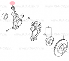 Кулак передний левый Kia Picanto III