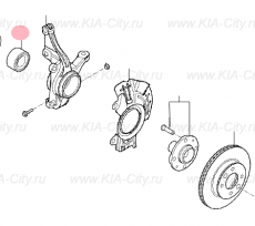 Подшипник ступицы передней Kia Picanto III