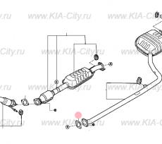 Прокладка выхлопной трубы задняя Kia Optima III