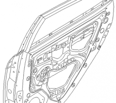 Дверь задняя правая Kia Rio III