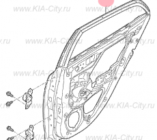 Дверь задняя правая Kia Picanto III