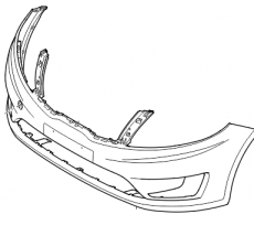 Бампер передний '11-14 Kia Rio III