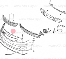 Бампер передний Kia Optima IV