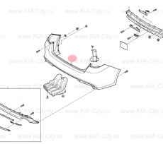 Бампер задний Kia Optima IV
