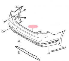 Бампер задний Kia Quoris