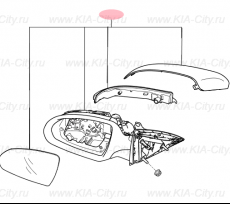 Зеркало левое Kia Optima IV