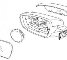 Зеркало правое в сборе Kia Cerato