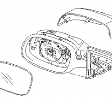 Зеркало правое в сборе Kia Soul