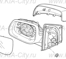 Зеркало правое Kia Picanto III