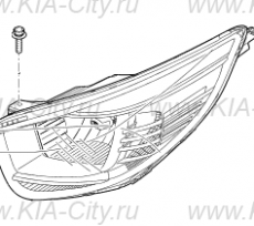 Фара левая галоген Kia Picanto III