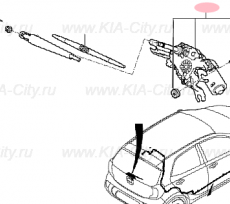 Привод стеклоочистителя заднего Kia Picanto III