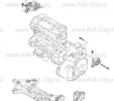 Опора двигателя передняя Kia Picanto III