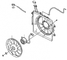 Вентилятор охлаждения в сборе Kia Picanto II