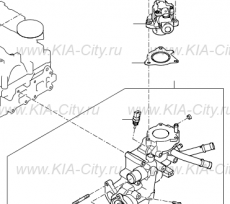 Крышка термостата дизель Kia Sportage III