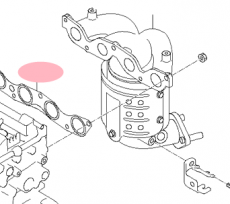 Прокладка выпускного коллектора Kia Picanto II