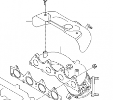 Прокладка выпускного коллектора Kia Rio III