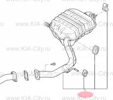Глушитель задний Kia Sorento III Prime