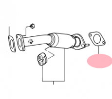 Прокладка выхлопной трубы средняя Kia Venga