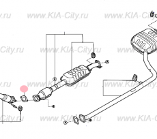 Прокладка выхлопной трубы передняя Kia Optima III