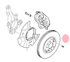 Диск тормозной передний Kia Sorento III Prime