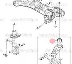 Сайлентблок переднего рычага задний Kia Picanto III