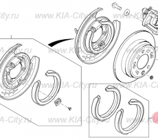 Колодки тормозные барабанные Kia Optima IV