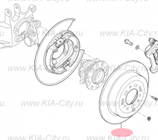 Диск тормозной задний Kia Sportage IV