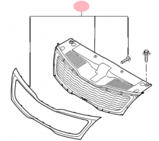 Решетка радиатора '11-14 Kia Rio III