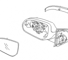 Зеркало правое в сборе Kia Rio III