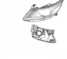 Фара левая '11-15 Kia Rio III