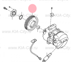 Шкив компрессора кондиционера Kia Sorento III Prime