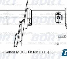 Амортизатор передний левый Kia Rio III