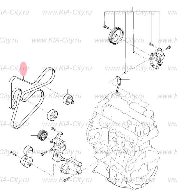 Киа Церато Обводной Ремень