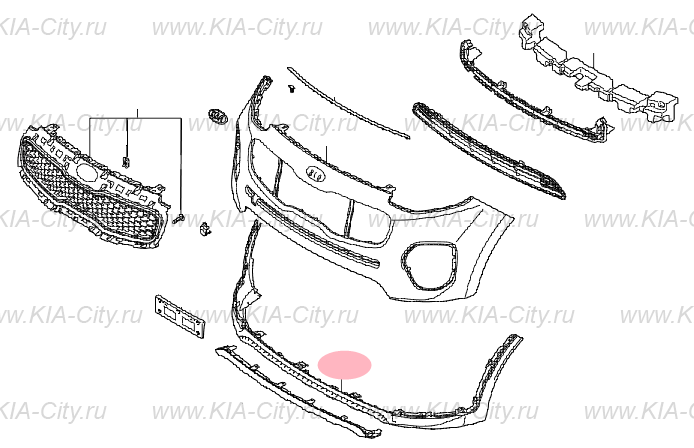 Купить Передний Бампер Киа Спортейдж 2020