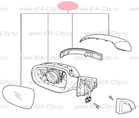 Зеркало Киа Рио 2 Рестайлинг Купить