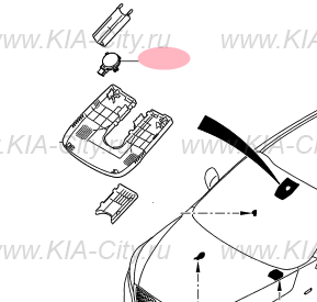 Как снять крышку датчика дождя Датчик дождя купить для Kia Sorento III Prime - 96000C1000