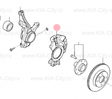Крышка переднего тормоза против пыли левая Kia Picanto III