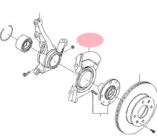 Крышка переднего тормоза против пыли правая Kia Picanto II